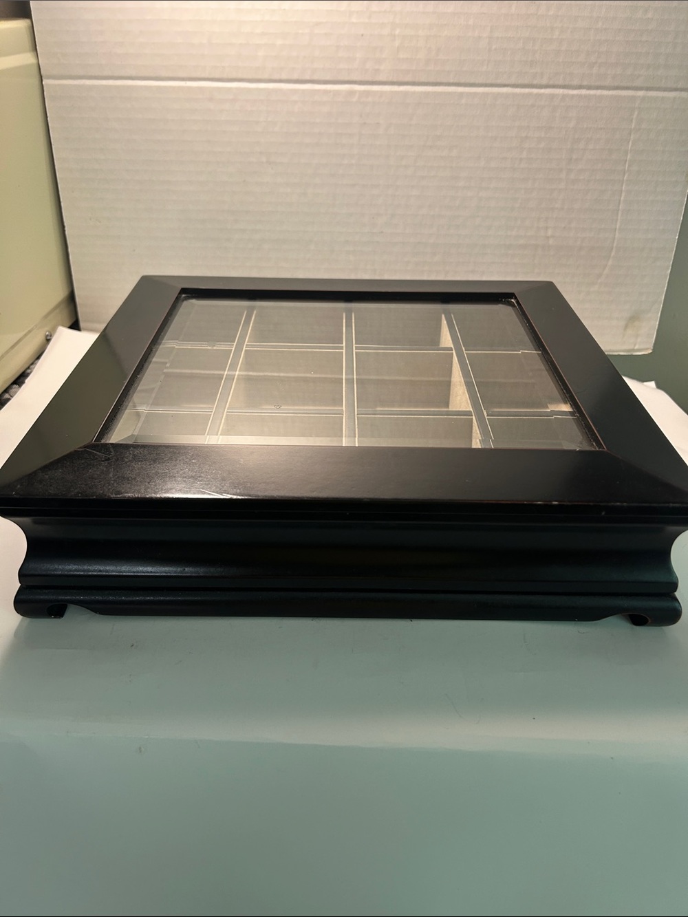 Bombay Black Wood and Glass Jewelry Organizer